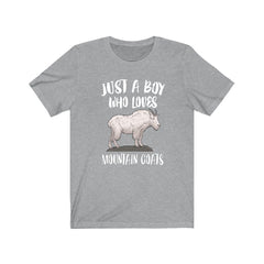 Just A Boy Who Loves Mountain Goats Shirt - mountain goat print design