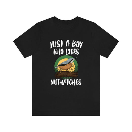 Nuthatch T-Shirt for Boys - nuthatch print design