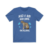 Just A Boy Who Loves Ocelots Cat Shirt, Ocelot Lover Shirt, Ocelot Shirt, Cat Lover Gift, Animal Adult Kids T-Shirt Image 3