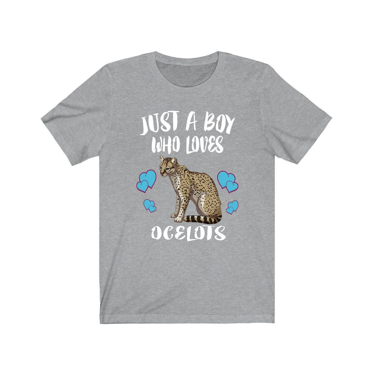 Just A Boy Who Loves Ocelots Cat Shirt, Ocelot Lover Shirt, Ocelot Shirt, Cat Lover Gift, Animal Adult Kids T-Shirt Image 2
