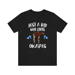 Just A Boy Who Loves Okapis Shirt - okapi print design