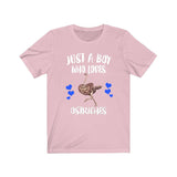 Just A Boy Who Loves Ostriches Shirt, Ostrich Lover Shirt, Ostrich Shirt, Bird Lover Gift, Animal Adult Kids T-Shirt Image 4