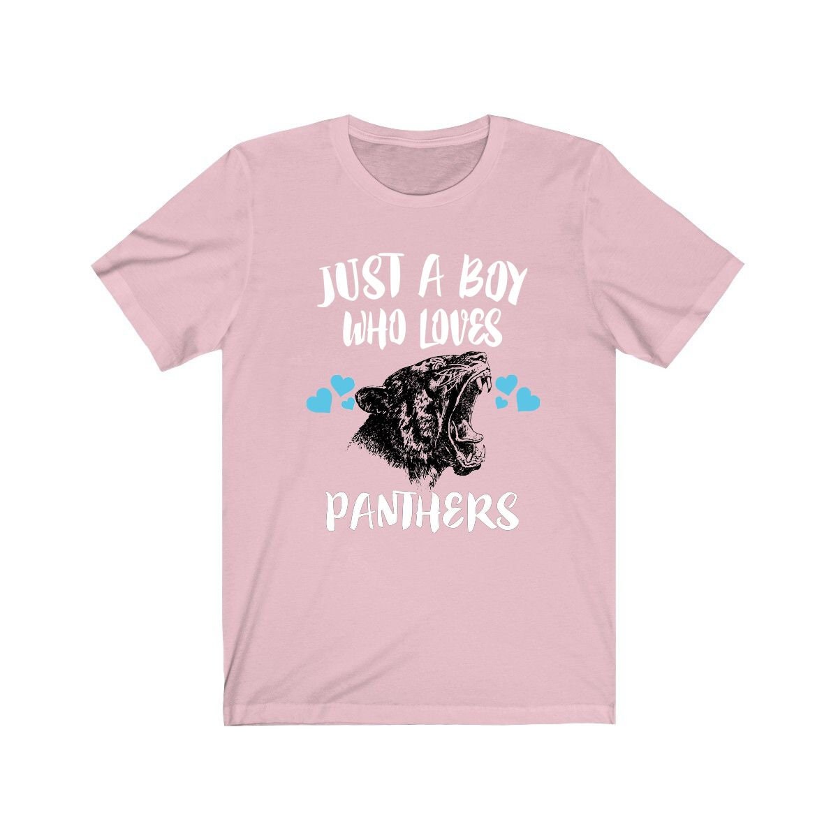 Just A Boy Who Loves Panthers Shirt, Panther Lover Shirt, Panther Shirt, Panther Lover Gift, Animal Adult Kids T-Shirt Image 4