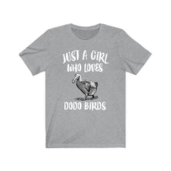 Just a girl who loves dodo birds extinct Mauritius flightless bird tee