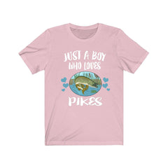 Just A Boy Who Loves Pikes Fish Shirt - pike print design