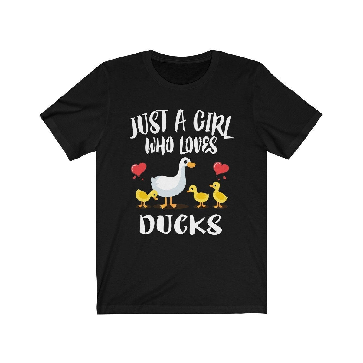 Just A Girl Who Loves Ducks Shirt, Duck Shirt, Duck Lover Gift, Bird Lover Shirt, Animal Lover Adult Toddler Infant Kids Gift T-Shirt Image 1