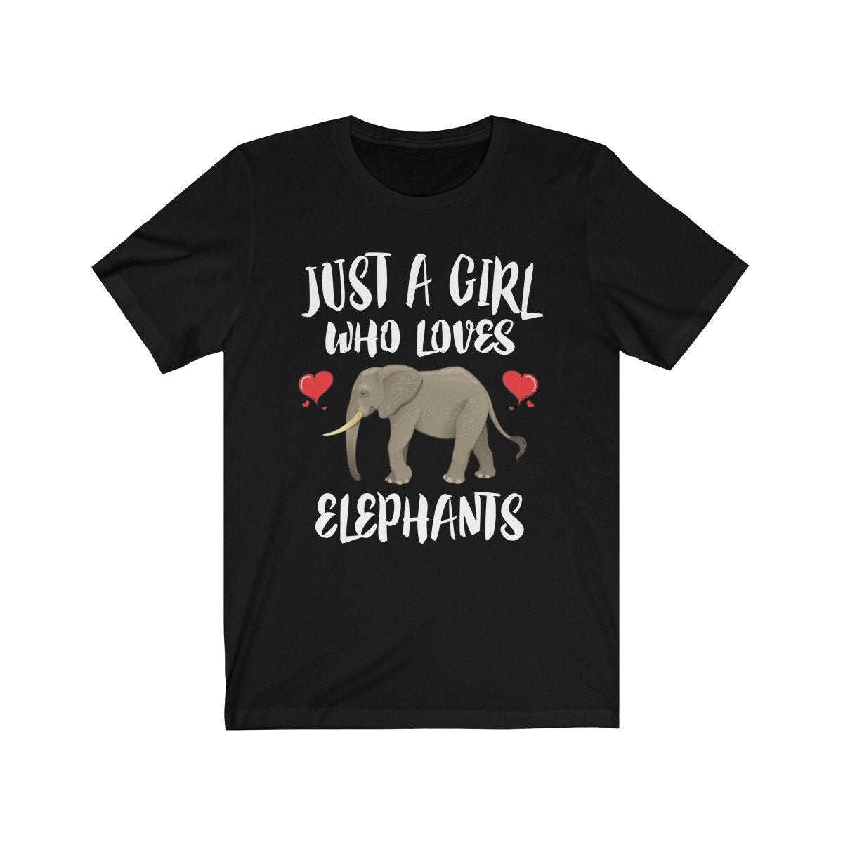 Just A Girl Who Loves Elephants Shirt, Elephant Lover Shirt, Elephant Gift, Animal Lover Adult Toddler Infant Kids Gift T-Shirt Image 1