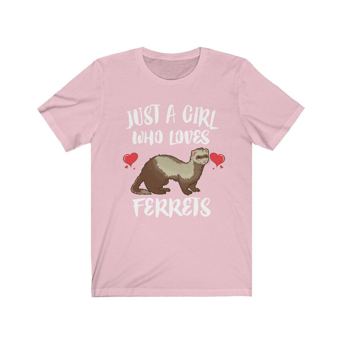 Just A Girl Who Loves Ferrets Shirt, Ferret Shirt, Ferret Lover Gift, Ferret Owner Gift, Animal Lover Adult Toddler Infant Kids Gift T-Shirt Image 3