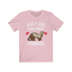 Ferret Lover Girl T-Shirt - ferret print design