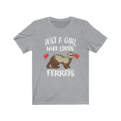 Ferret Lover Girl T-Shirt - ferret print design
