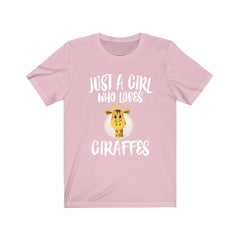 Just A Girl Who Loves Giraffes Shirt - giraffe print design