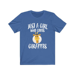 Just A Girl Who Loves Giraffes Shirt - giraffe print design