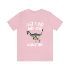 Just A Boy Who Loves Oviraptors Dinosaur Shirt - Oviraptor print design
