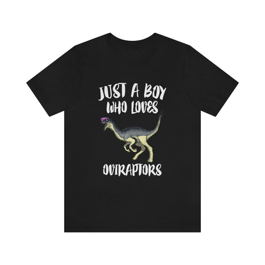 Just A Boy Who Loves Oviraptors Dinosaur Shirt - Oviraptor print design