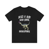 Just A Boy Who Loves Oviraptors Dinosaur Shirt, Oviraptor Lover Shirt, Oviraptor Shirt, Dinosaur Lover Gift, Animal Adult Kids T-Shirt Image 2