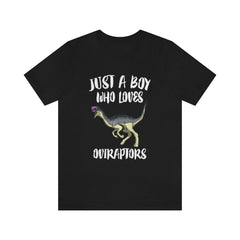 Just A Boy Who Loves Oviraptors Dinosaur Shirt - Oviraptor print design