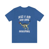 Just A Boy Who Loves Oviraptors Dinosaur Shirt, Oviraptor Lover Shirt, Oviraptor Shirt, Dinosaur Lover Gift, Animal Adult Kids T-Shirt Image 3