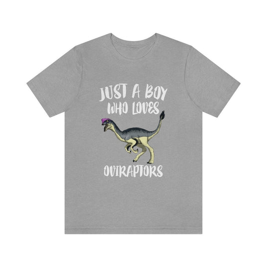Just A Boy Who Loves Oviraptors Dinosaur Shirt - Oviraptor print design