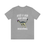 Just A Boy Who Loves Oviraptors Dinosaur Shirt, Oviraptor Lover Shirt, Oviraptor Shirt, Dinosaur Lover Gift, Animal Adult Kids T-Shirt Image 1