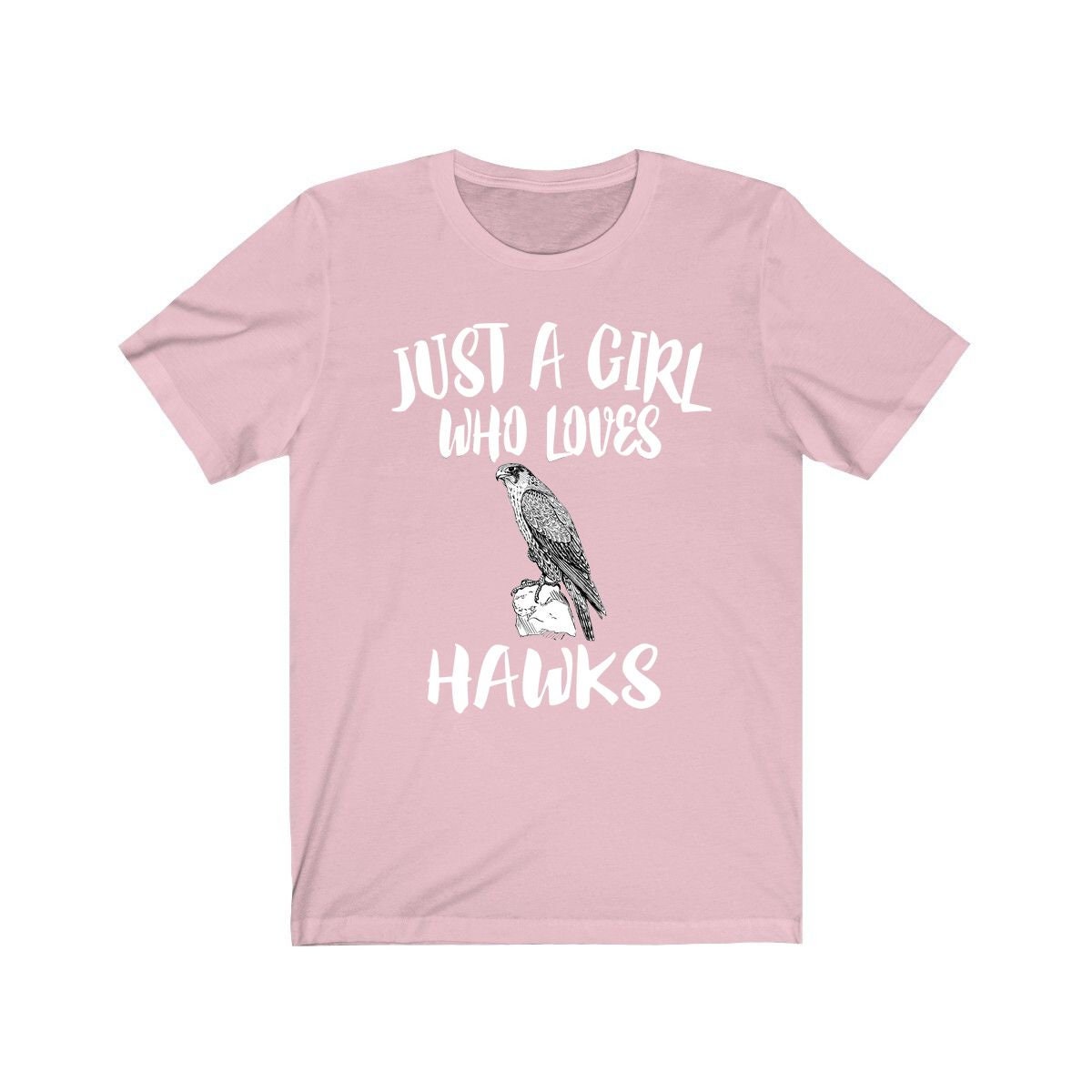 Just A Girl Who Loves Hawks Shirt, Hawk Lover Shirt, Birding Gift, Bird Lover Shirt, Adult Toddler Infant Kids Gift T-Shirt Image 2