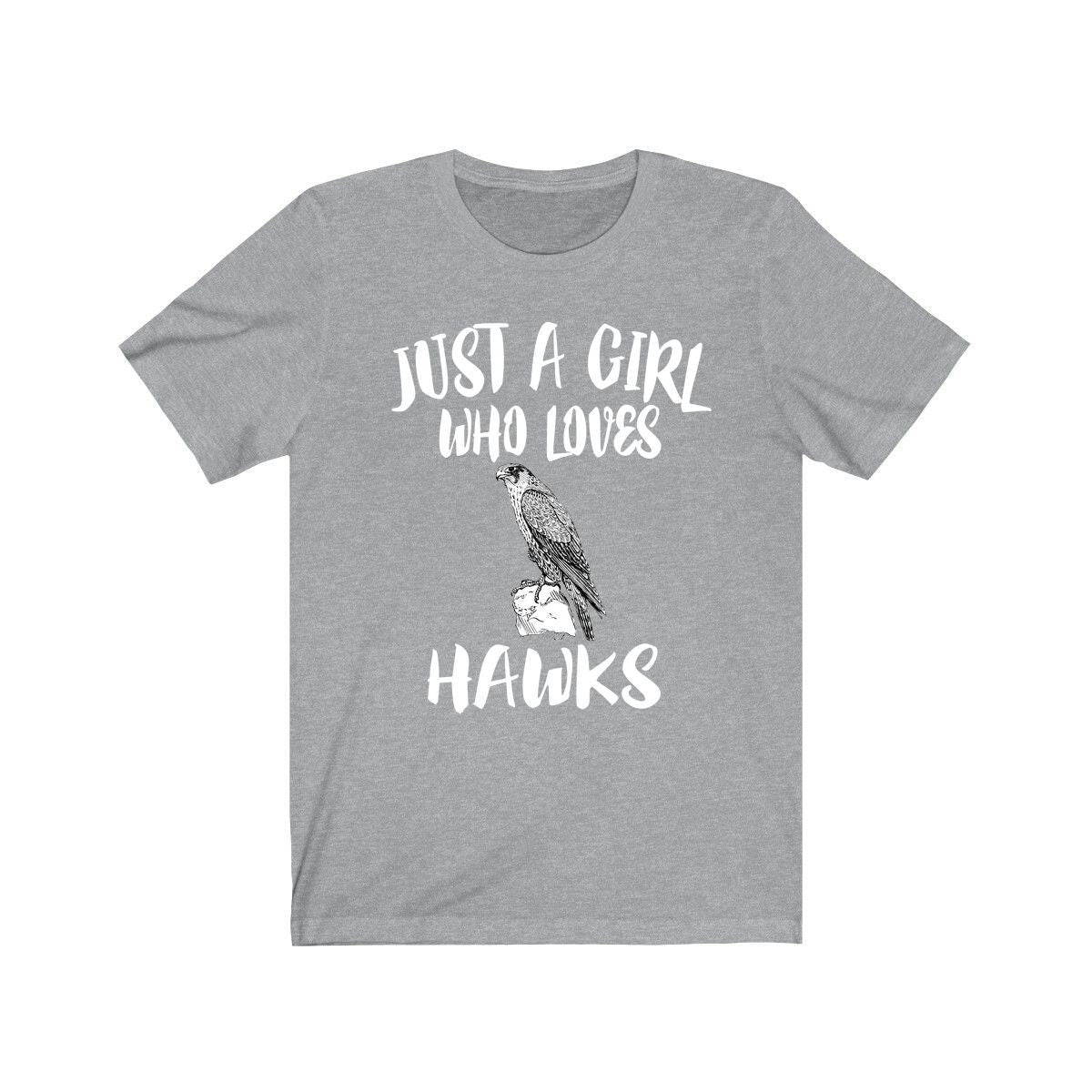 Just A Girl Who Loves Hawks Shirt, Hawk Lover Shirt, Birding Gift, Bird Lover Shirt, Adult Toddler Infant Kids Gift T-Shirt Image 3