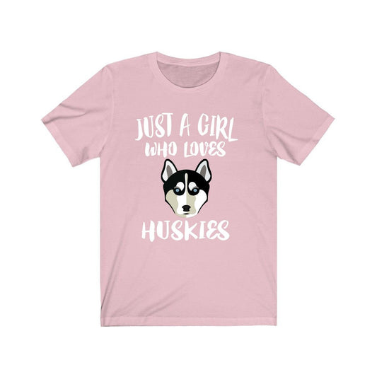 Just A Girl Who Loves Huskies Dogs Shirt - Husky print design