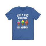Just A Girl Who Loves Ice Cream Shirt, Ice Cream Lover Shirt, Ice Cream Lover Gift, Ice Cream Shirt, Adult Toddler Infant Kids Gift T-Shirt Image 4