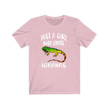 Just A Girl Who Loves Iguanas Shirt, Iguana Lover Shirt, Lizard Lover Gift, Lizard Shirt, Adult Toddler Infant Kids Gift T-Shirt Image 3