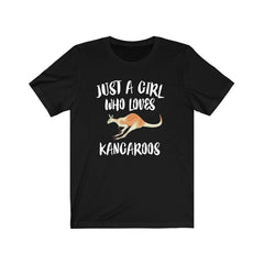 Just a girl who loves kangaroos Australian outback marsupial tee