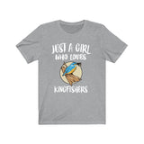Just A Girl Who Loves Kingfishers Shirt, Kingfisher Lover Shirt, Bird Lover Gift, Birding Shirt, Adult Toddler Infant Kids Gift T-Shirt Image 3