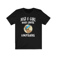 Just A Girl Who Loves Kingfishers Shirt - kingfisher print design