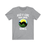 Just A Girl Who Loves Minks Shirt, Mink Lover Shirt, Mink Lover Gift, Animal Lover Shirt, Adult Toddler Infant Kids Gift T-Shirt Image 1