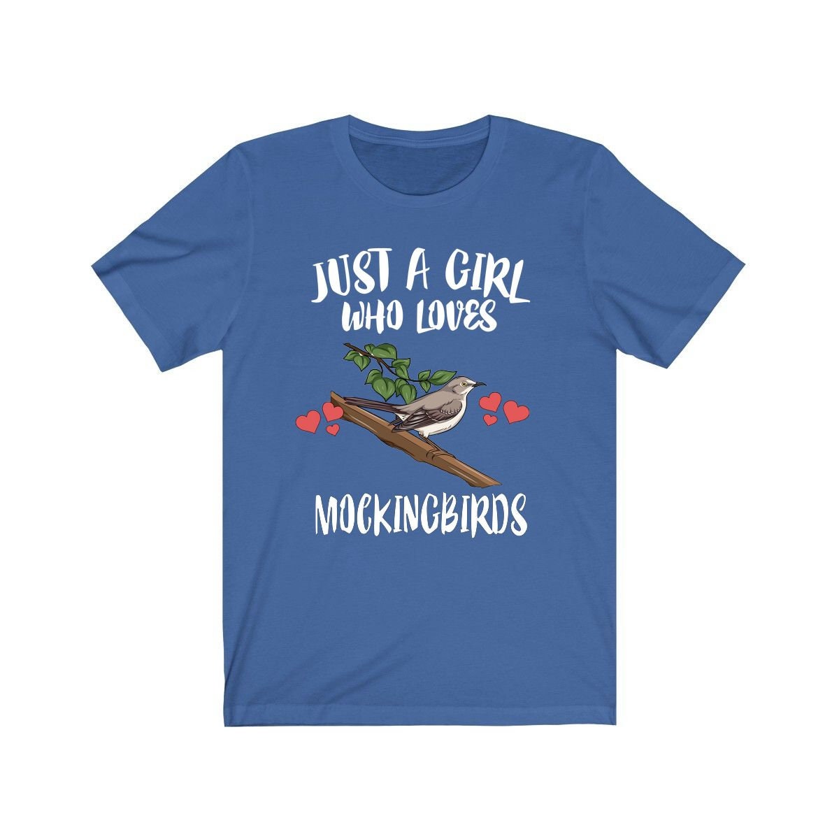 Just A Girl Who Loves Mockingbirds Shirt, Mockingbird Lover Shirt, Bird Lover Gift, Animal Shirt, Adult Toddler Infant Kids Gift T-Shirt Image 4