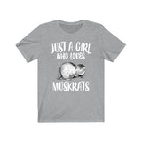 Just A Girl Who Loves Muskrats Shirt, Muskrat Lover Shirt, Muskrat Lover Gift, Animal Lover Shirt, Adult Toddler Infant Kids Gift T-Shirt Image 2