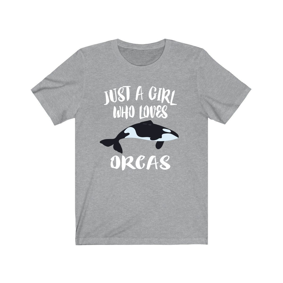 Just A Girl Who Loves Orcas Whales Shirt, Orca Lover Shirt, Whale Lover Gift, Animal Lover Shirt, Adult Toddler Infant Kids Gift T-Shirt Image 1