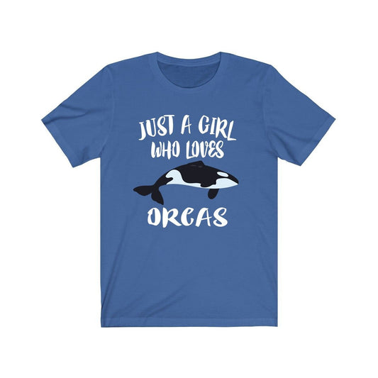 Just A Girl Who Loves Orcas Whales Shirt, Orca Lover Shirt, Whale Lover Gift, Animal Lover Shirt, Adult Toddler Infant Kids Gift T-Shirt Image 2
