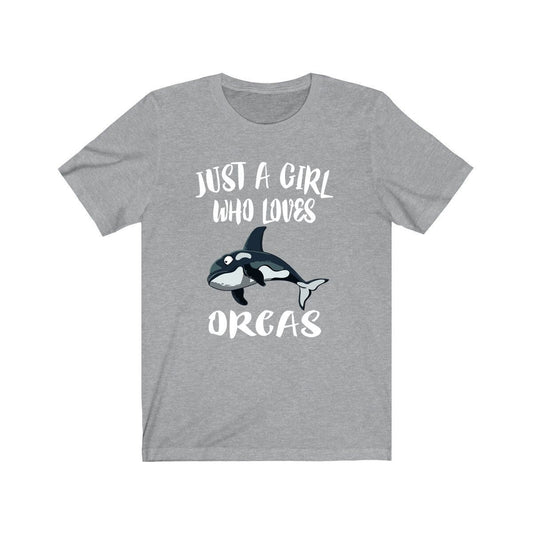 Just a girl who loves orcas killer whale marine mammal tee