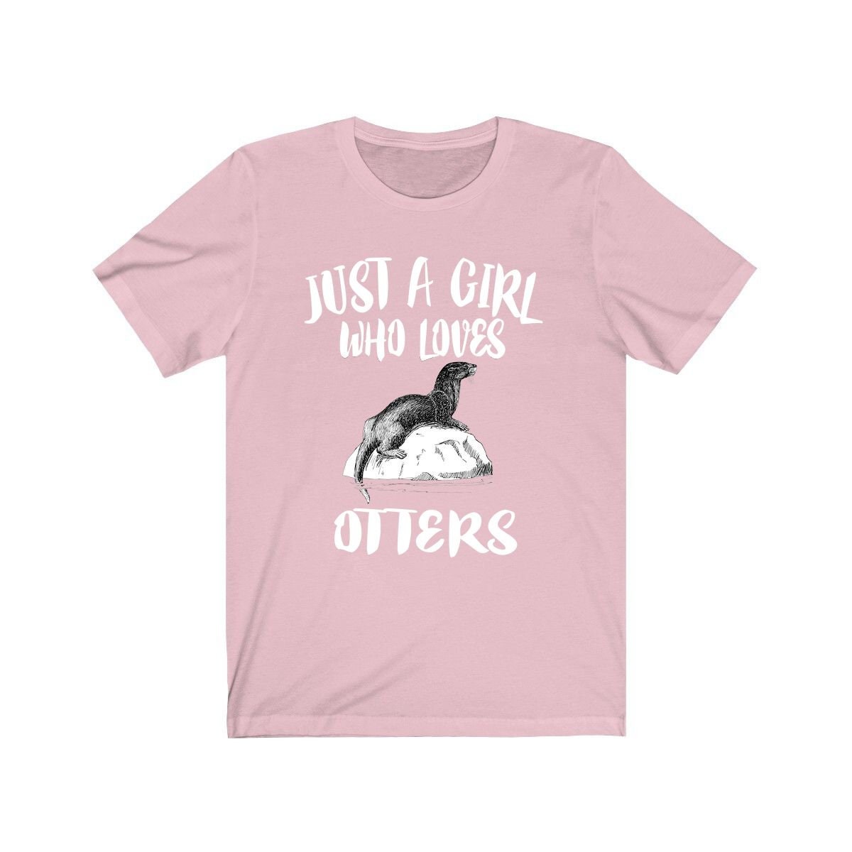 Just A Girl Who Loves Otters Shirt, Otter Lover Shirt, Otter Lover Gift, Animal Lover Shirt, Adult Toddler Infant Kids Gift T-Shirt Image 3