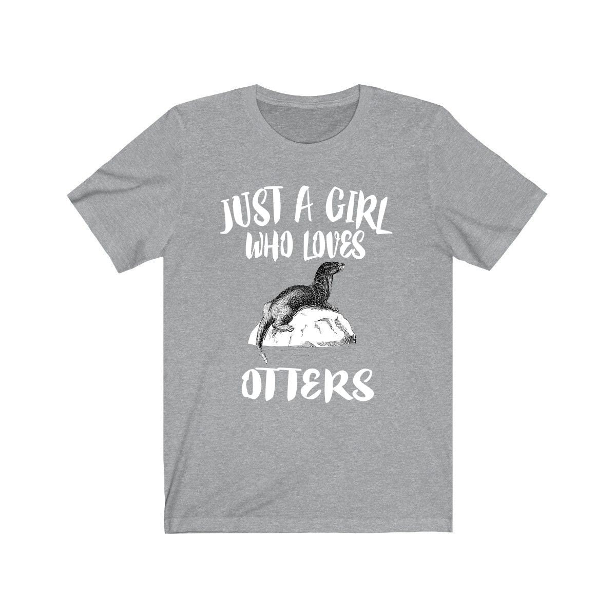 Just A Girl Who Loves Otters Shirt, Otter Lover Shirt, Otter Lover Gift, Animal Lover Shirt, Adult Toddler Infant Kids Gift T-Shirt Image 1
