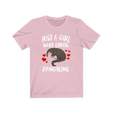 Just A Girl Who Loves Pangolins Shirt, Pangolin Lover Shirt, Pangolin Lover Gift, Animal Lover Shirt, Adult Toddler Infant Kids Gift T-Shirt Image 3