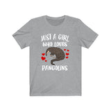 Just A Girl Who Loves Pangolins Shirt, Pangolin Lover Shirt, Pangolin Lover Gift, Animal Lover Shirt, Adult Toddler Infant Kids Gift T-Shirt Image 1