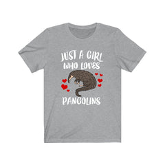Just A Girl Who Loves Pangolins Shirt - pangolin print design