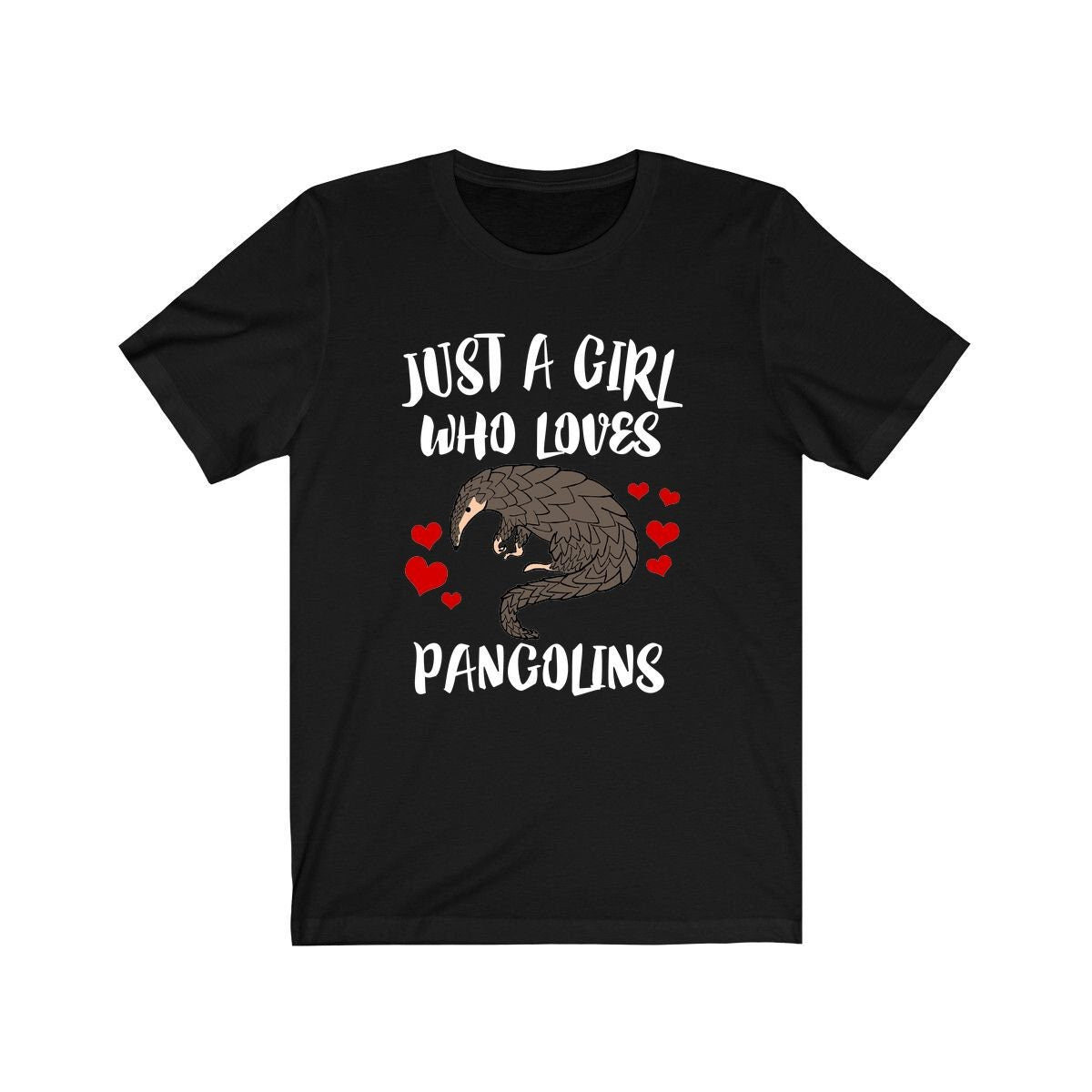 Just A Girl Who Loves Pangolins Shirt, Pangolin Lover Shirt, Pangolin Lover Gift, Animal Lover Shirt, Adult Toddler Infant Kids Gift T-Shirt Image 2