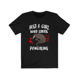 Just A Girl Who Loves Pangolins Shirt, Pangolin Lover Shirt, Pangolin Lover Gift, Animal Lover Shirt, Adult Toddler Infant Kids Gift T-Shirt Image 2