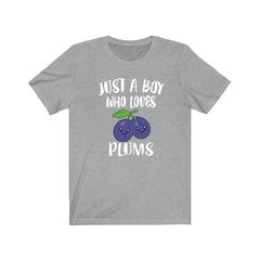 Just A Boy Who Loves Plums Fruit Shirt - plum print design