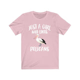Just A Girl Who Loves Pelicans Shirt, Pelican Lover Shirt, Birding Lover Gift, Animal Lover Shirt, Adult Toddler Infant Kids Gift T-Shirt Image 3