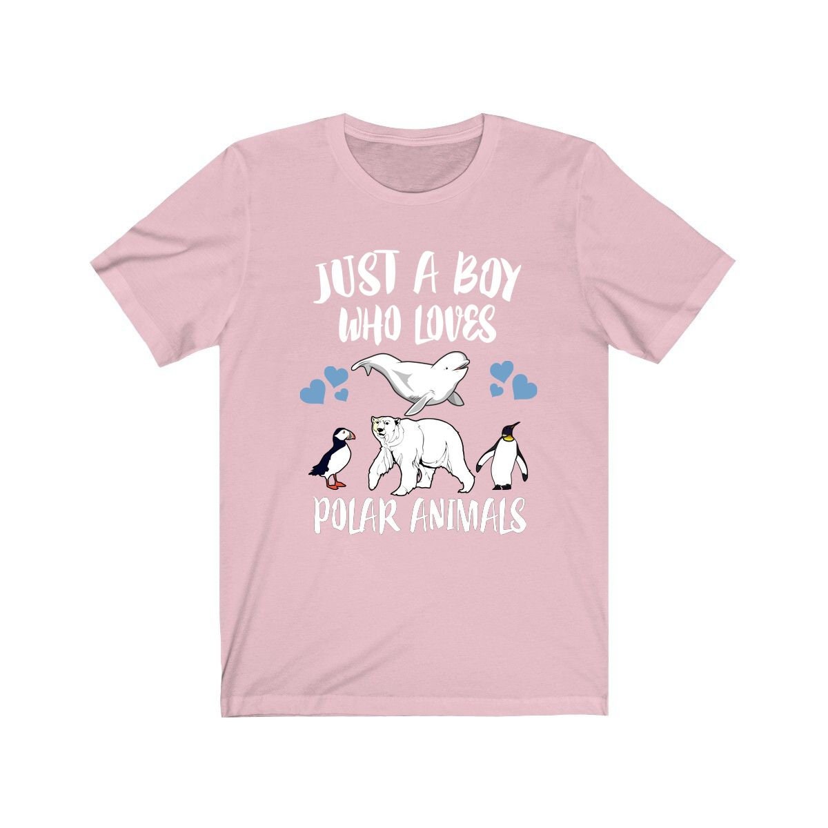 Just A Boy Who Loves Polar Animals Shirt, Penguin Lover Shirt, Polar Bear Shirt, beluga Whale Lover Gift, Animal Adult Kids T-Shirt Image 4