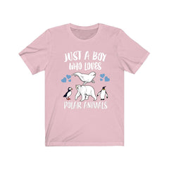 Just A Boy Who Loves Polar Animals Shirt - polar animals print design