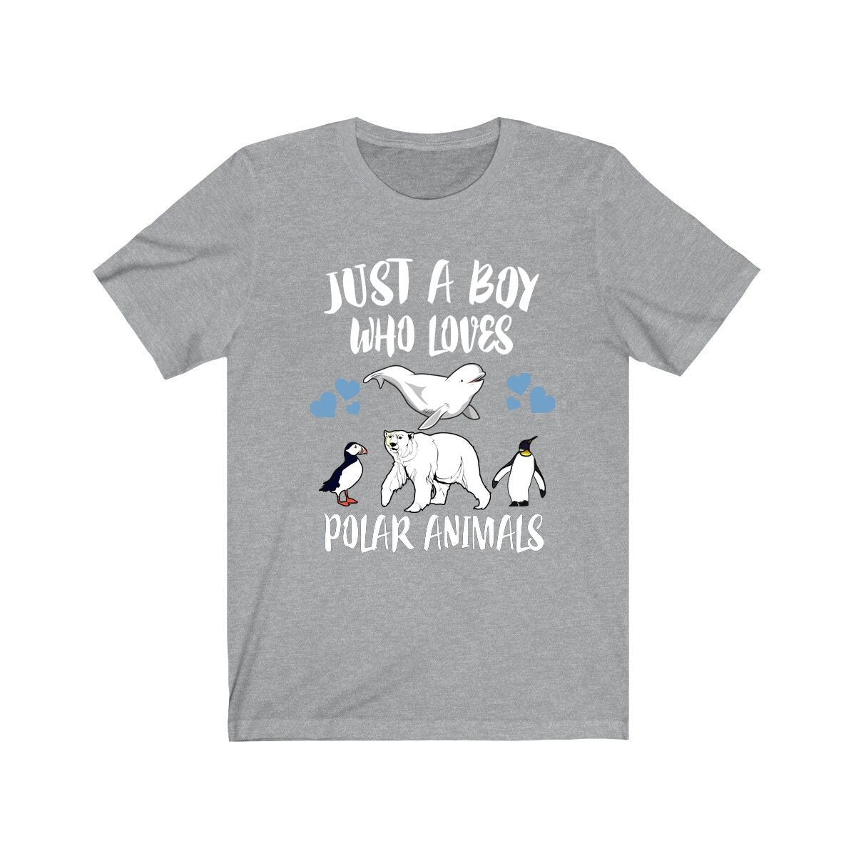 Just A Boy Who Loves Polar Animals Shirt, Penguin Lover Shirt, Polar Bear Shirt, beluga Whale Lover Gift, Animal Adult Kids T-Shirt Image 2