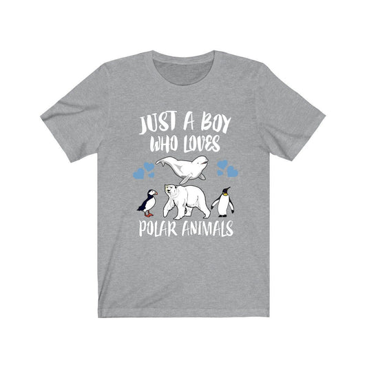 Just A Boy Who Loves Polar Animals Shirt, Penguin Lover Shirt, Polar Bear Shirt, beluga Whale Lover Gift, Animal Adult Kids T-Shirt Image 2